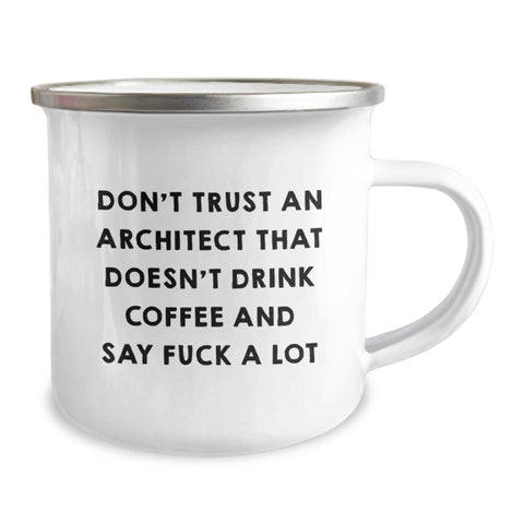 Image of Unique Funny Gifts for Architects Who Love to Drink Coffee and Say F--k A Lot - Christmas Unique Mugs for Men, Friends, and Family - Camping Mug with Architect Quote - Image 2