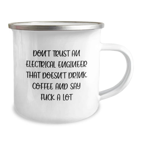 Image of Funny Electrical Engineer Gifts from Friends for Him, Unique Camping Mug for Graduation - Image 2