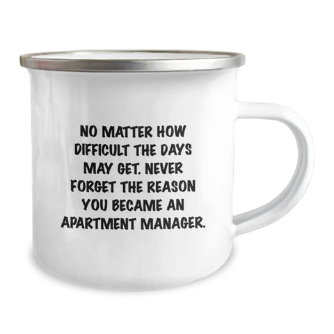 Image of Gifts for Apartment Managers - Funny Camping Mugs, Christmas Unique Gifts from Friends to Men Women Coworkers - Never Forget the Reason - Image 2