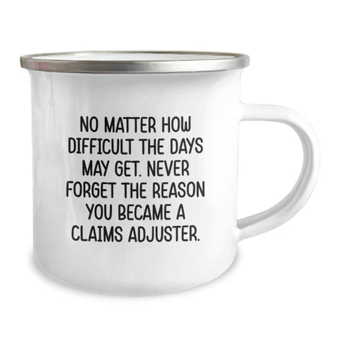 Image of Funny Claims Adjuster Gifts from Friends for Men - Christmas Unique Mugs with Inspirational Quote Never Forget The Reason You Became A Claims Adjuster. - Image 2