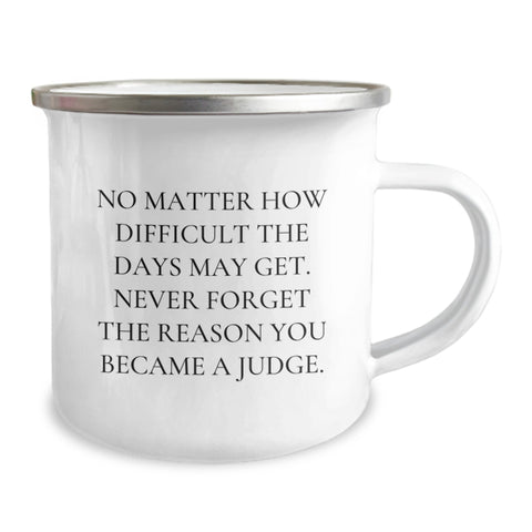 Image of Judge Gifts for Men - Funny Camping Mug for Christmas Unique Gifts from Friends - Never Forget The Reason You Became A Judge - Image 2