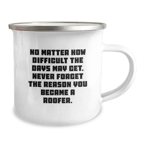 Image of Funny Roofer Gifts from Family, Unique Camping Mug for Roofer on Mother's Day, Never Forget The Reason You Became A Roofer. - Image 2