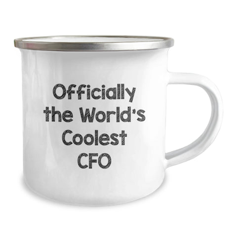 Image of Funny Gifts for CFO Friends and Family - Officially The World's Coolest Cfo Camping Mug, Christmas Unique Gifts from Men, Women, Coworkers, Family - Image 2