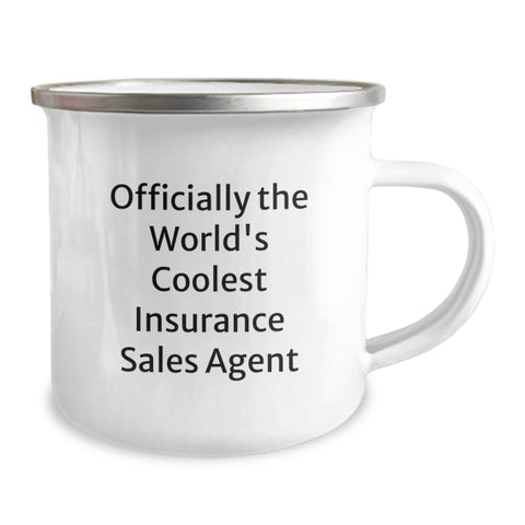 Image of Funny Insurance Sales Agent Gifts for Friends - Officially The World's Coolest Insurance Sales Agent Stainless Steel Camping Mug, Perfect for Office Christmas Unique Gifts - Image 2