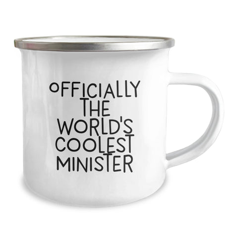 Image of Funny Minister Gifts from Men - Officially The World's Coolest Minister, Camping Mug, Unique Christmas Unique Gifts for Minister, Men, Friends, Coworkers - Image 2