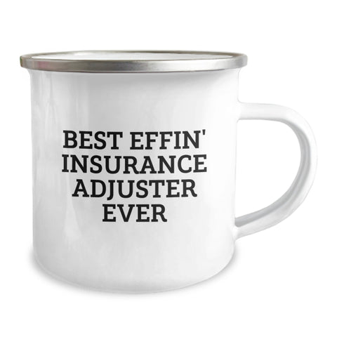 Image of Funny Insurance Adjuster Gifts from Friends - Best Effin' Camping Mug for Birthday - Image 2