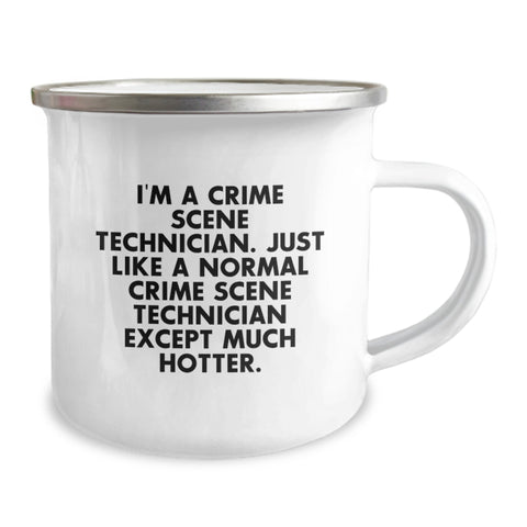 Image of Funny Crime Scene Technician Gifts for Men, Unique Camping Mug, Christmas Unique Presents from Friends to Family, 'I'm A Crime Scene Technician Except Much Hotter', - Image 2