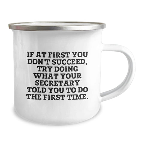 Image of Gifts from Family for Secretary - Funny Camping Mug with Inspirational Quote - Secretary Gifts for Mother's Day - Image 2