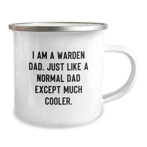 Image of Cool Warden Dad Christmas Camping Mug, Funny Gifts from Men, Unique Warden Gifts for Dad, I Am A Warden Dad Gifts - Image 2