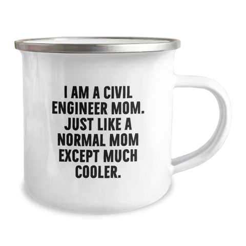 Image of Funny Civil Engineer Gifts for Birthday, Unique Mugs for Civil Engineer Mom, Camping Mug for Friends and Family - Image 2