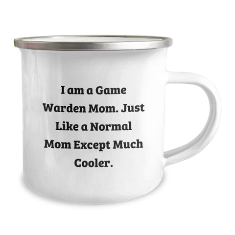Image of Funny Game Warden Gifts from Family, Game Warden Camping Mug for a Birthday Unique Gift, 'I Am A Game Warden Mom' - Image 2
