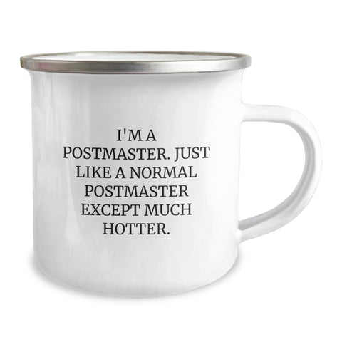 Image of Funny Postmaster Gifts for Him, Unique Camping Mug for Postmaster Enthusiasts, Gifts from Men to Postmaster - Image 2