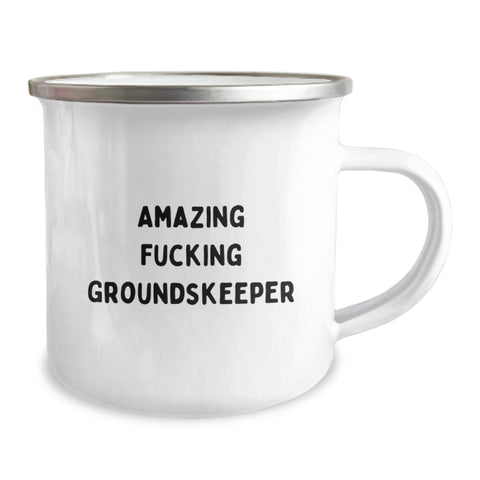 Image of Funny groundskeeper Gifts from Friends for groundskeeper, Amazing 'F--king groundskeeper' Camping Mug, Graduation Unique Gifts - Image 2