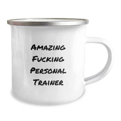 Image of Funny Personal Trainer Gifts from Mom - Amazing F--king Personal Trainer Camping Mug for Birthday - Image 2