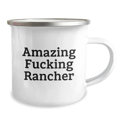 Image of Funny Rancher Gifts from Friends - Great Camping Mug for Rancher Men Graduation Unique - Image 2