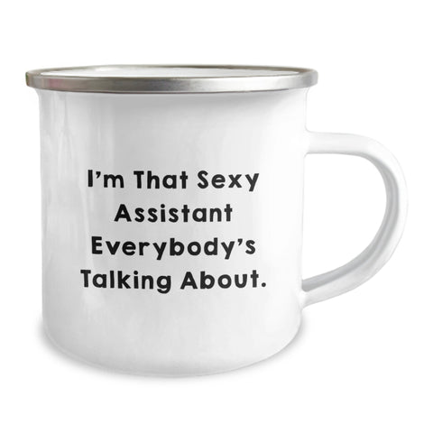 Image of Graduation Unique Gifts from Friends, Funny Assistant Camping Mug, 'I'm That Sexy Assistant Everybody's Talking About.' - Image 2