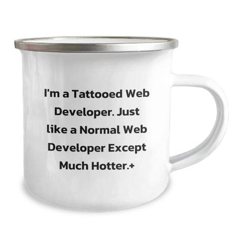Image of Funny Web Developer Gifts from Friends for Men - Graduation Unique Mugs with I'm A Tattooed Web Developer - Image 2