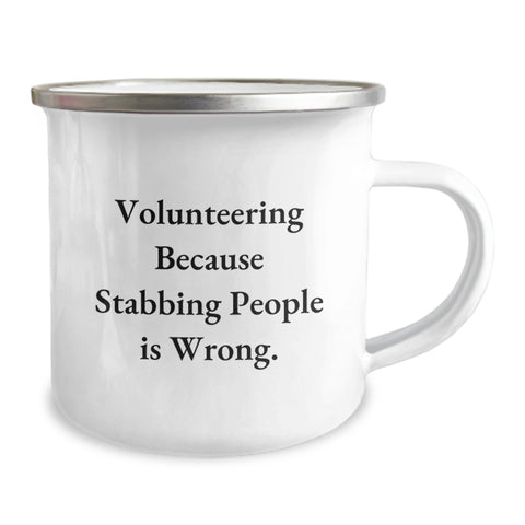 Image of Volunteering Camping Mug with Funny Quote Gifts for Men Friends Family Graduation - Image 2
