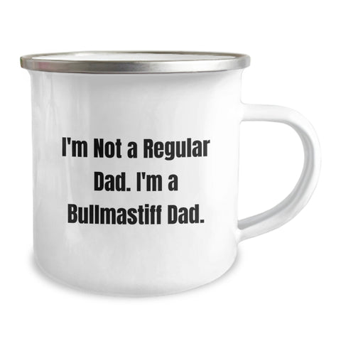 Image of Bullmastiff Dog Gifts from Dad - Fun Camping Mug for Bullmastiff Dad, Graduation Unique Gifts for Him, I'm Not A Regular Dad, I'm A Bullmastiff Dad, Funny Dad Gifts, Bullmastiff Dog Lovers - Image 2