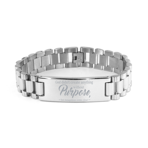 Image of Motivational Christian Stainless Steel Bracelet, God didn – front view