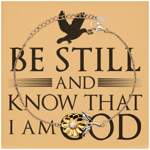 Image of Motivational Christian Stainless Steel Bracelet, Be still and know that I am God. , Inspirational Christmas , Family, Anniversary Gifts For Christian Men, Women, Girls & Boys