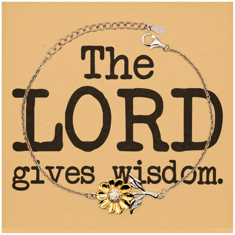 Image of Motivational Christian Stainless Steel Bracelet, The Lord gives wisdom., Inspirational Christmas , Family, Anniversary Gifts For Christian Men, Women, Girls & Boys