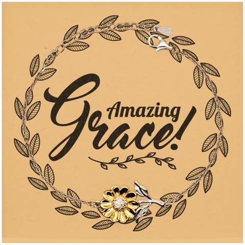 Image of Motivational Christian Stainless Steel Bracelet, Amazing grace!, Inspirational Christmas , Family, Anniversary Gifts For Christian Men, Women, Girls & Boys