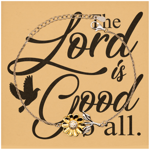 Image of Motivational Christian Stainless Steel Bracelet, The Lord is good to all, Inspirational Christmas , Family, Anniversary Gifts For Christian Men, Women, Girls & Boys