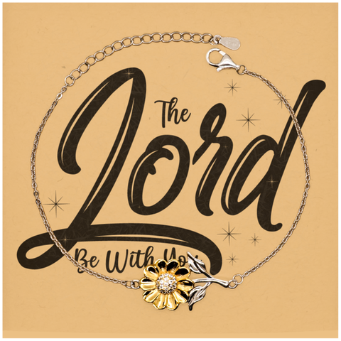 Image of Motivational Christian Stainless Steel Bracelet, The Lord Be with You, Inspirational Christmas , Family, Anniversary Gifts For Christian Men, Women, Girls & Boys