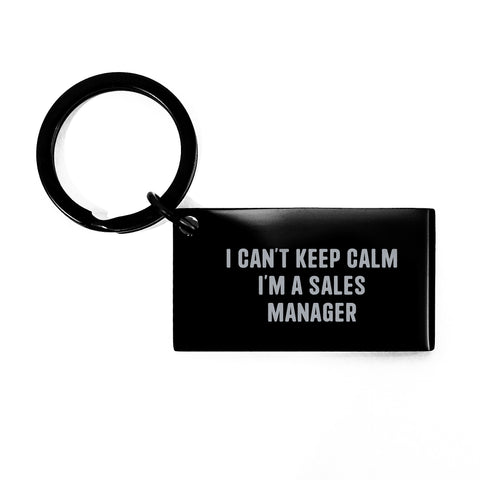 Image of Funny Sales Manager Keychain Gifts from Friends for Graduation Unique Men - Image 1