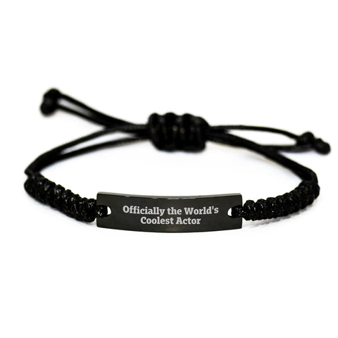 Image of Funny Actor Rope Bracelet Gifts for Men from Family - Christmas Unique Gifts - Officially The World's Coolest Actor Rope Accessory - Image 1