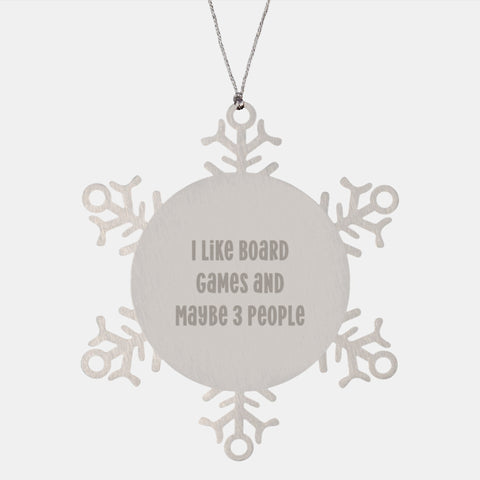 Image of Funny Board Games Gifts from Men to Friends - Snowflake Ornaments for Christmas Unique Presents - Image 1