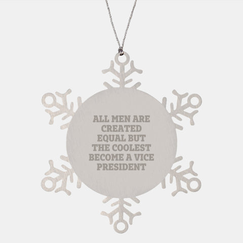 Image of Funny Vice President Gifts for Men Unique Snowflake Ornaments from Friends on Christmas Day - Image 1