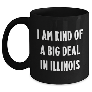 I Am Kind Of A Prime Selection In Illinois Funny Gift for Illinois Lovers Black Coffee Mug, Unique Illinois Gifts from Men to Women, Family and Friends for Mother's Day - Main