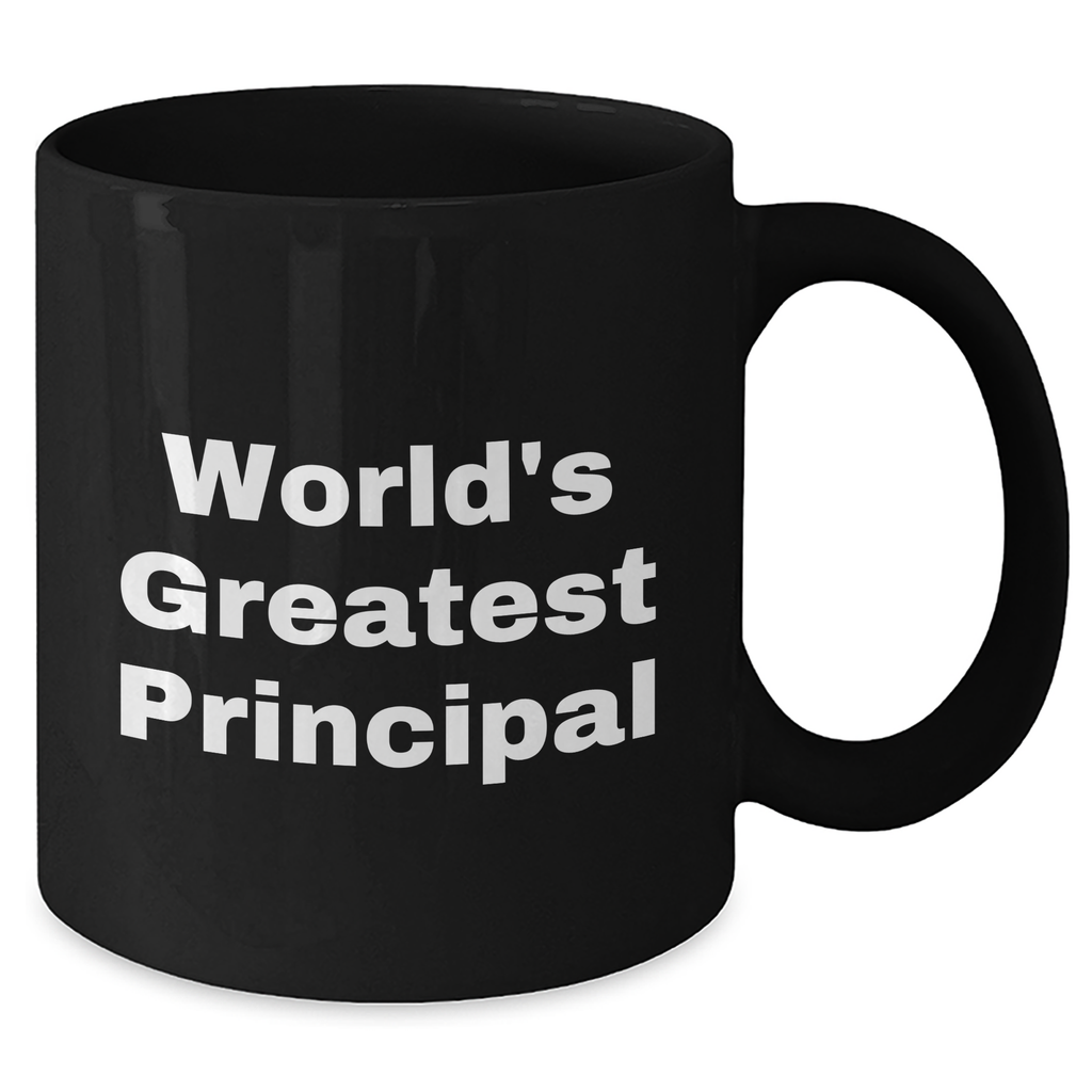 Inspirational Principal Quotes Funny Black Coffee Mug Gifts from Men, Unique Father's Day Unique Gifts for World's Greatest Principal - Additional