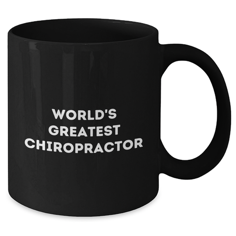 Image of Funny Chiropractor Gifts from Mom, Unique World's Greatest Chiropractor Black Coffee Mug, Chiropractor Champs, Mother's Day Unique Gifts for Chiropractor - Additional
