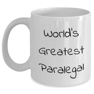Funny World's Greatest Paralegal Gifts for Mom on Mother's Day White Coffee Mug - Main