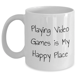 Funny Playing Video Games White Coffee Mug Gifts from Men to Playing Video Games Enthusiasts on Father's Day - Main