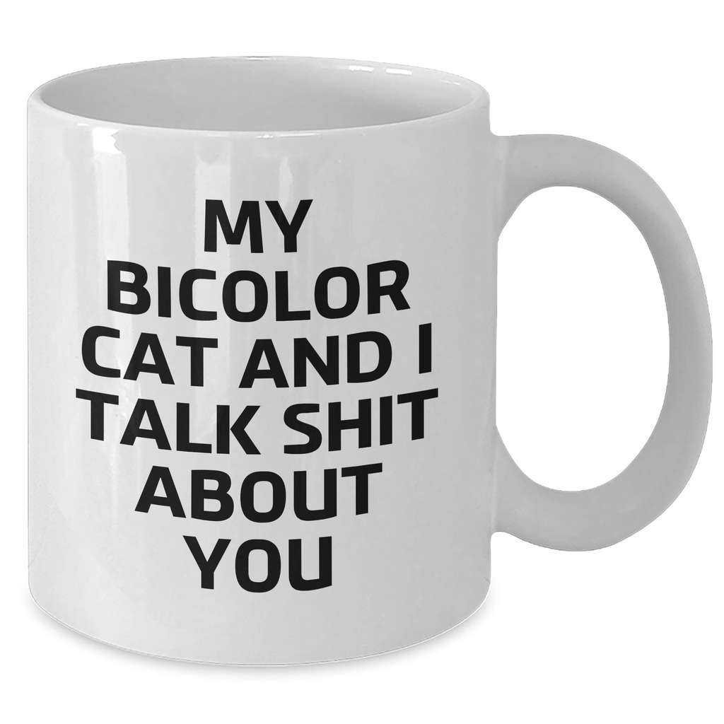 Funny Bicolor Cat Gifts from Mom to Daughter on Mother's Day - White Coffee Mug - Additional