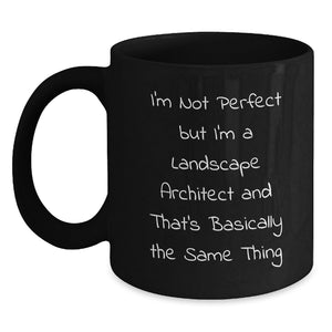 Funny Landscape Architect Gifts for Men from Friends, Unique Black Coffee Mug for Birthday - Main