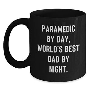 Rescue Worker Gifts from Men to World's Best Dad - Black Coffee Mug - Valentine's Unique Gifts - Main