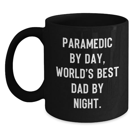 Image of Rescue Worker Gifts from Men to World's Best Dad - Black Coffee Mug - Valentine's Unique Gifts - Main