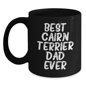 Funny Cairn Terrier Dog Black Coffee Mug Gifts from Dad for Birthday - Main
