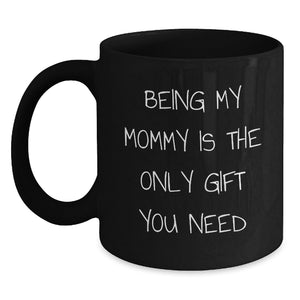 Funny Mommy Gifts from Family Friends for Mommy Black Coffee Mug Christmas Unique Ideas - Main