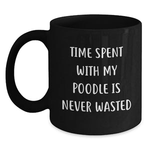Poodle Dog Lovers Funny Gift Black Coffee Mugs Gifts from Friends, Family, Valentine's Unique Mugs for Women, Men, Poodle Dog Enthusiasts - Main