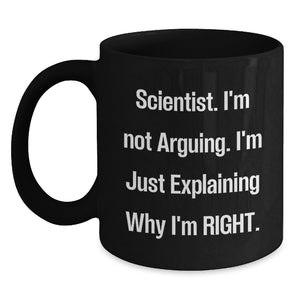 Funny Scientist Black Coffee Mugs Gifts for Him from Friends Christmas Unique Presents - Main