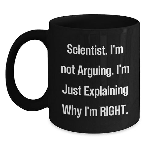 Image of Funny Scientist Black Coffee Mugs Gifts for Him from Friends Christmas Unique Presents - Main