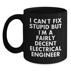 Funny Electrical Engineer Black Coffee Mugs Gifts from Men to Women for Valentine's Unique - Main
