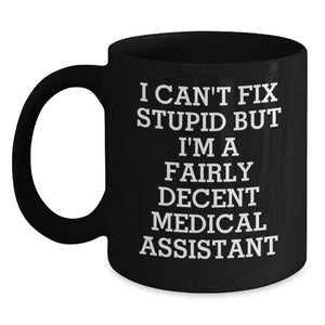 Funny Medical Assistant Gifts from Men, Unique Black Coffee Mugs for Medical Assistant, Father's Day Unique Gifts - Main