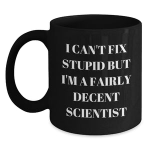 Gifts from Friends and Family for Scientist Men - Funny Black Coffee Mugs - Christmas Unique Gifts for Scientist Men - Main